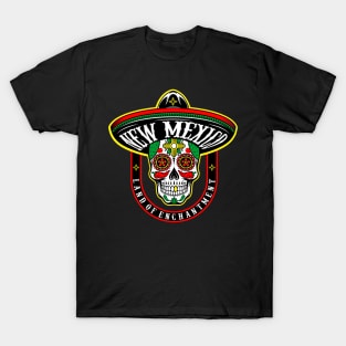 New Mexico themed sugar skull T-Shirt